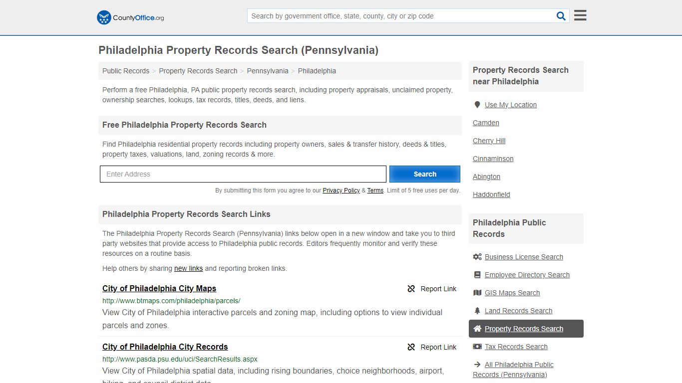 Philadelphia Property Records Search (Pennsylvania) - County Office