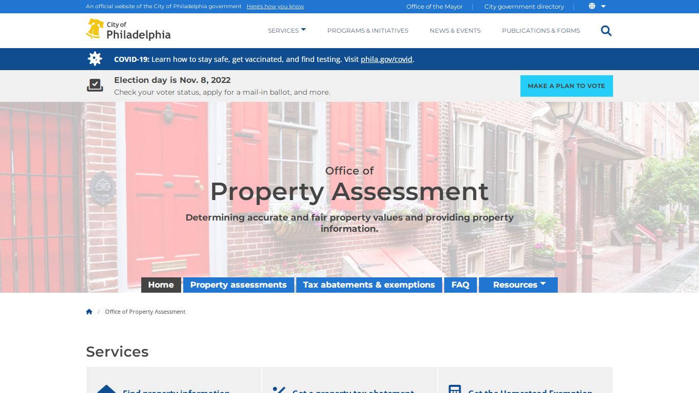 Office of Property Assessment | Homepage | City of Philadelphia